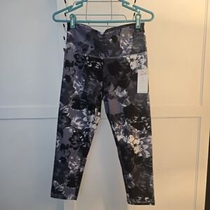 Balance Collection Kids Leggings in Black and Gray Floral